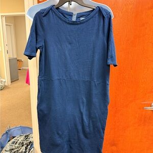 Lands' End‎ Navy Crew Neck Oversized Dress